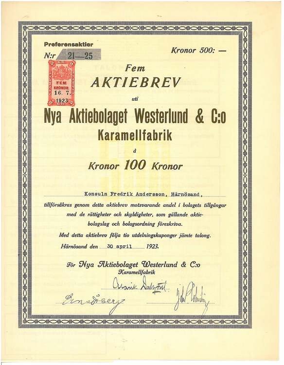 Nya AB Westerlund & Co. Karamellfabrik