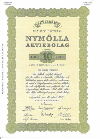 Nymölla AB, 1000 kr