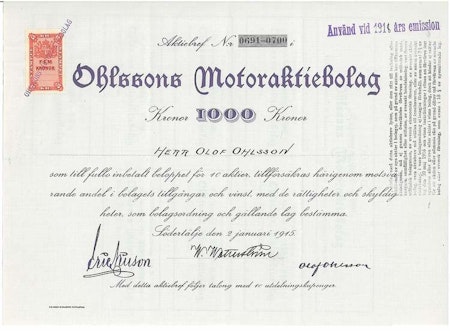 Ohlsson Motor, AB