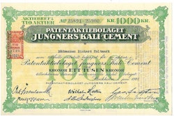 Patent AB Jungners Kali-Cement