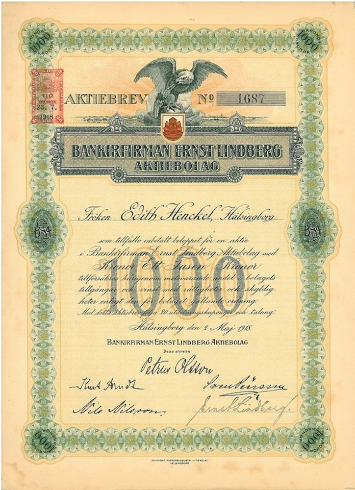 Bankirfirman Ernst Lindberg