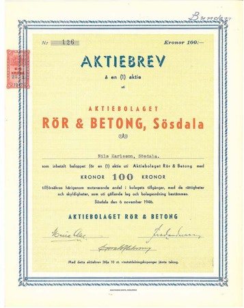 Rör & Betong Sösdala, AB