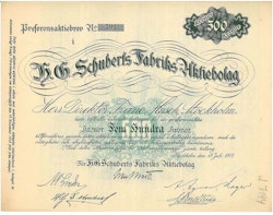 Schuberts Fabriks AB, H.G. 1917