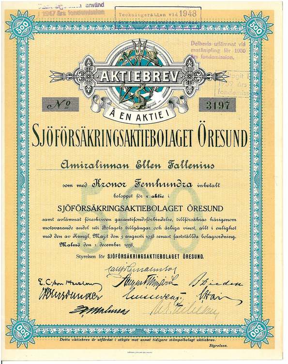Sjöförsäkrings AB Öresund 1938