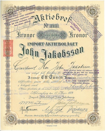 Import AB John Jakobsson, 1.000 kr