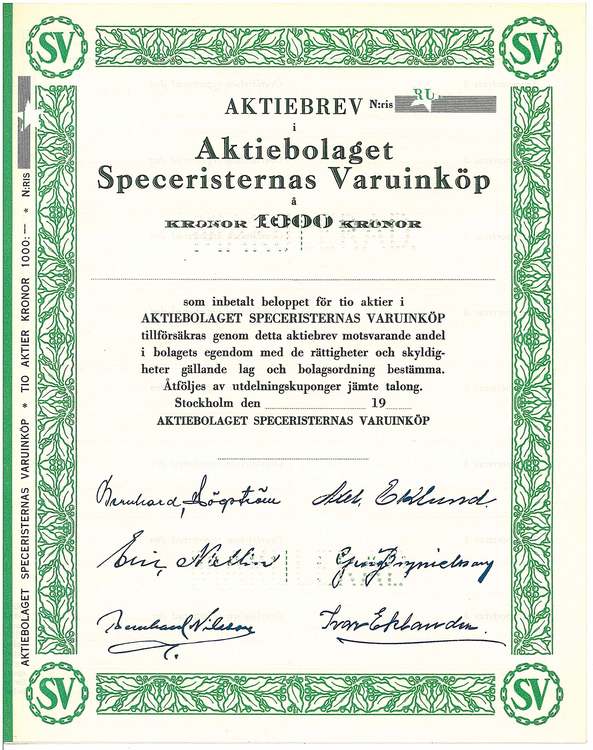 Speceristernas Varuinköp AB
