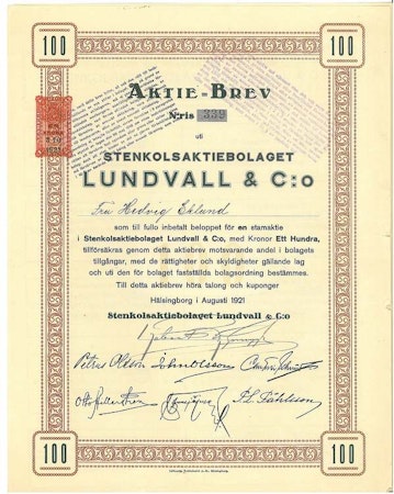 Stenkols AB Lundvall & Co