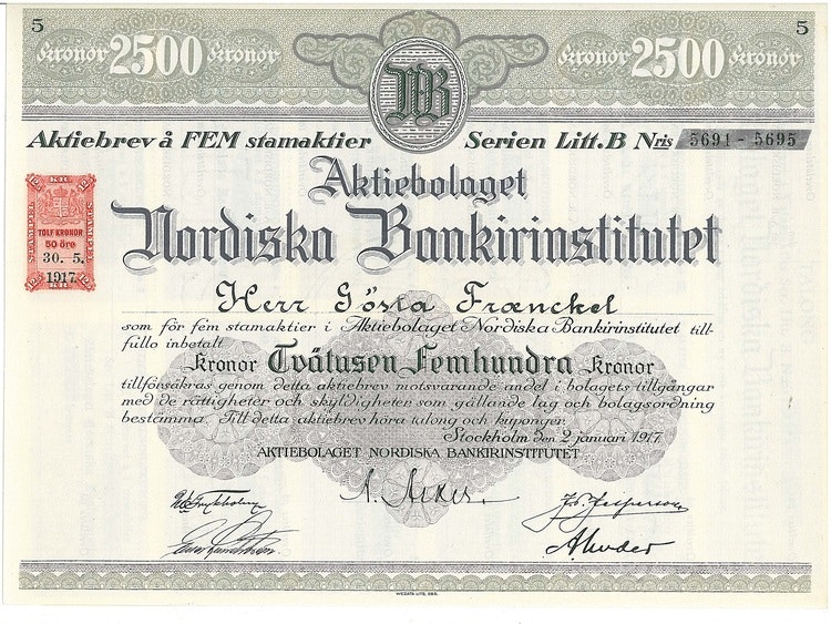 Nordiska Bankirinstitutet, AB