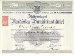 Nordiska Bankirinstitut, AB