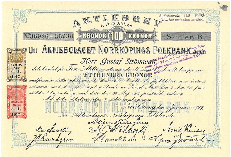 Norrköpings Folkbank, AB