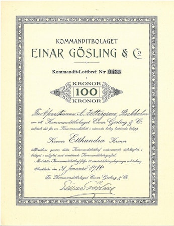 Kommanditbolaget Einar Gösling & Co.