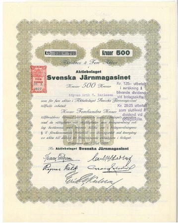 Svenska Järnmagasinet, AB