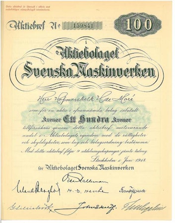 Svenska Maskinverken, AB