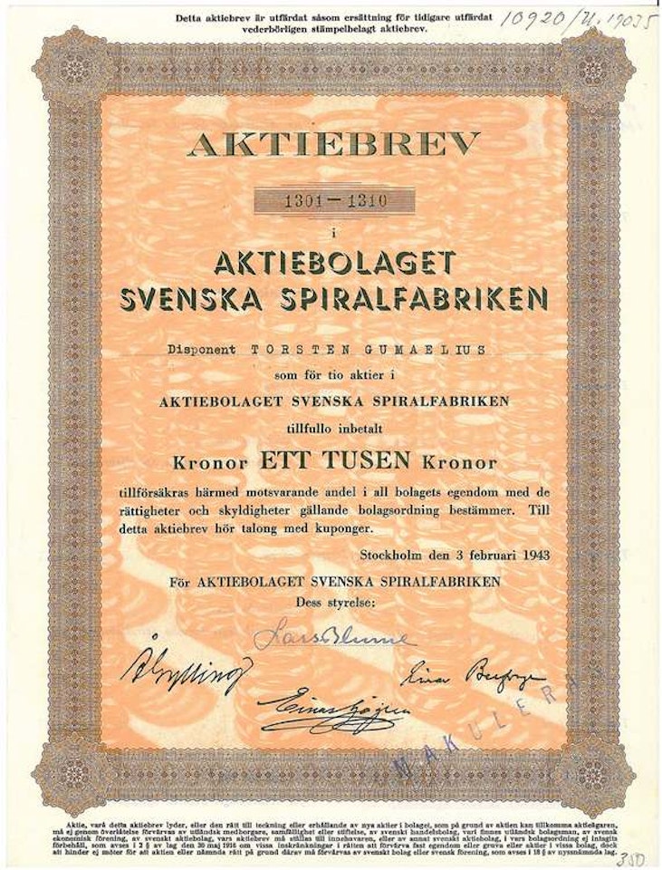 Svenska Spiralfabriken, AB