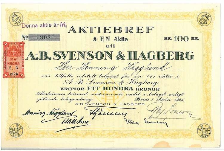 Svensson & Hagberg, AB