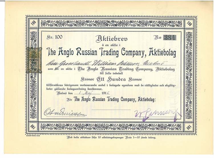 The Anglo Russian Trading Company, AB
