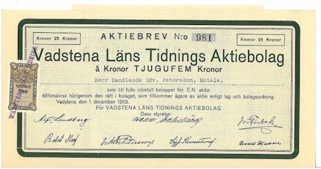 Vadstena Läns Tidnings AB