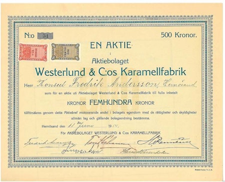 Westerlunds & C:os Karamellfabrik, AB