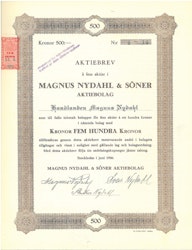 Magnus Nydahl & Söner AB, 500 kr.