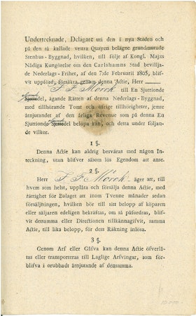 Nederlags-magazinet i Carlshamn 1828
