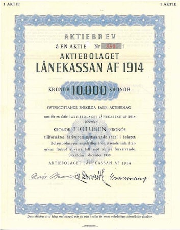 Lånekassan af 1914, AB