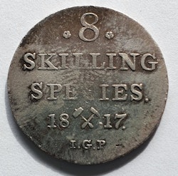 1817, Carl XIII, 8 skilling Species