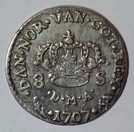 1707, Fredrik IV, 8 Skilling