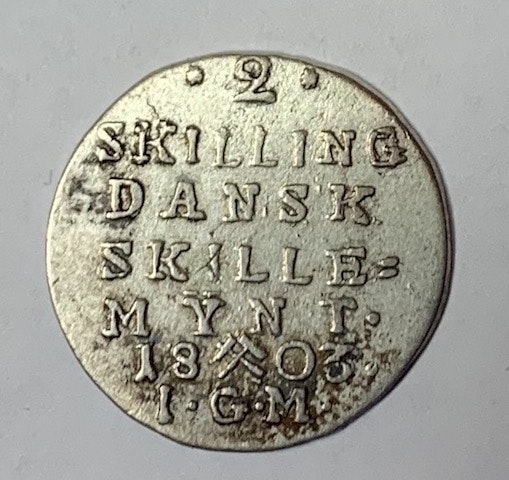 1803, Christian VII, 2 Skilling