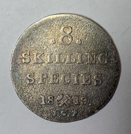 1819, Carl XIII, 8 Skilling Species