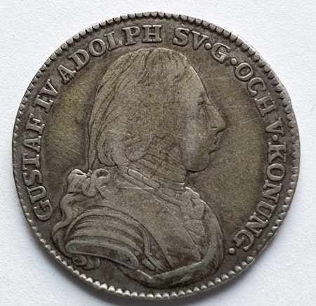 *Gustav IV Adolf, 1/6 Riksdaler 1808