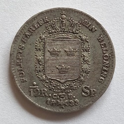 *Karl XIV Johan 1/12 Riksdaler Specie 1833/31