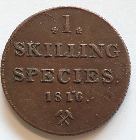 1816, Carl XIII, 1 skilling Species