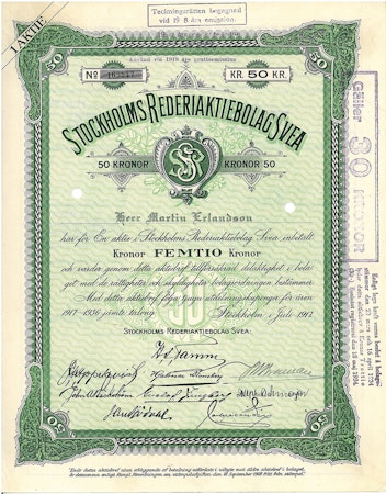Stockholms Rederi AB Svea 1917