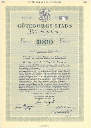 Göteborgs Stads AB, 3 1/2% Obl.