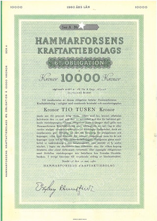 Hammarforsens Kraft AB, 6%, 10.000 kr