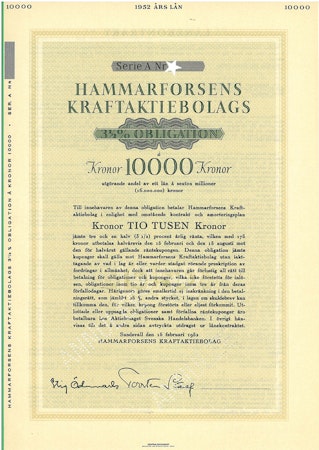 Hammarforsens Kraft AB, 3 1/2%, 10.000 kr