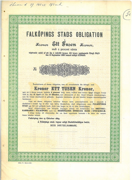 Falköpings Stads Obligation