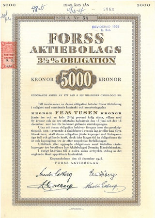 Forss AB, 3 1/2%, 5.000 kr
