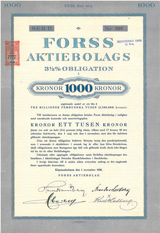 Forss AB, 3 1/2%, 1.000 kr