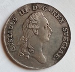 Gustav III, 2/3 Riksdaler, 1778