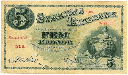 5 kronor  1908