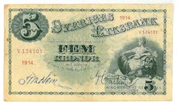 5 kronor  1914
