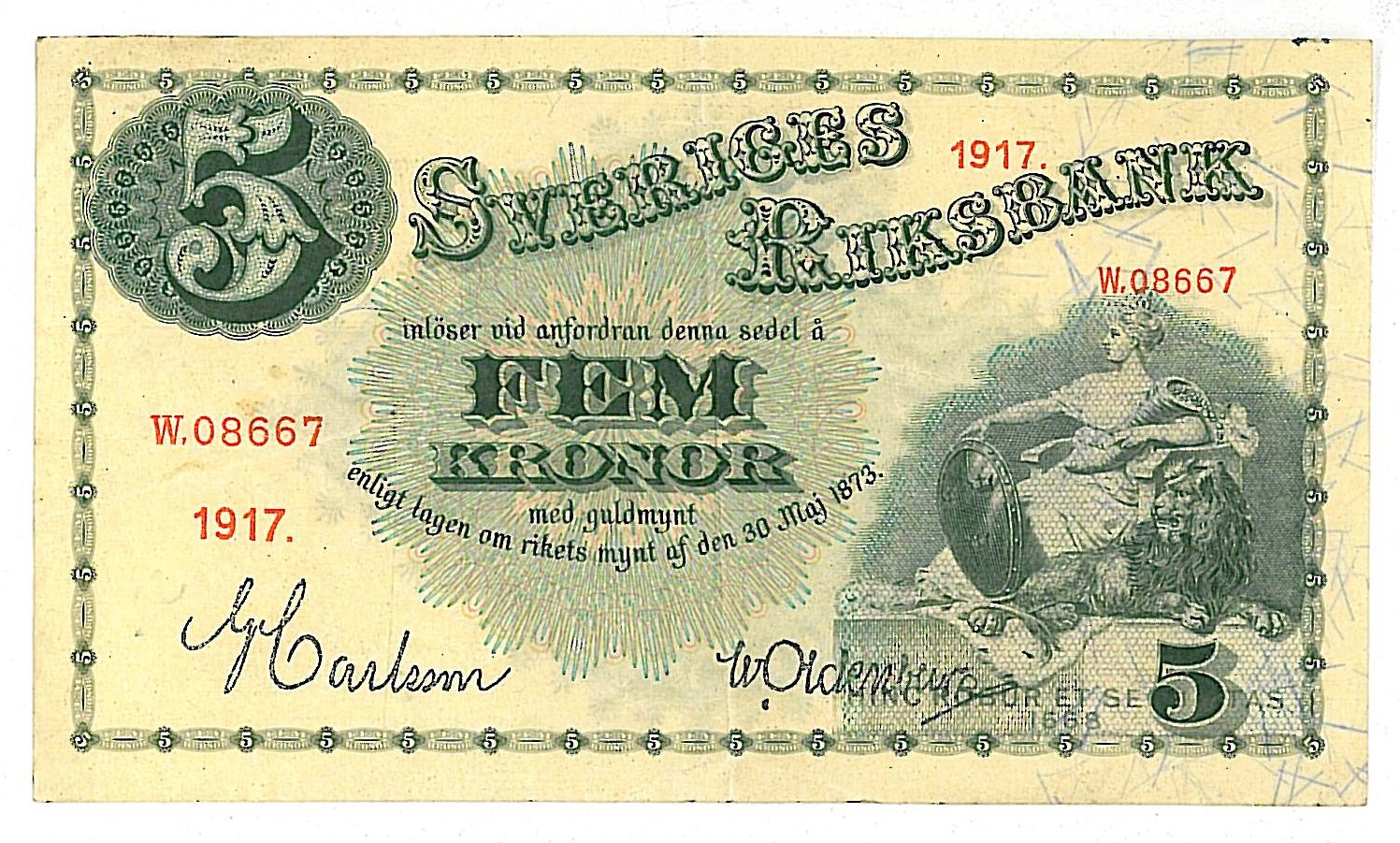 5 kronor 1917
