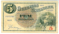 5 kronor 1922