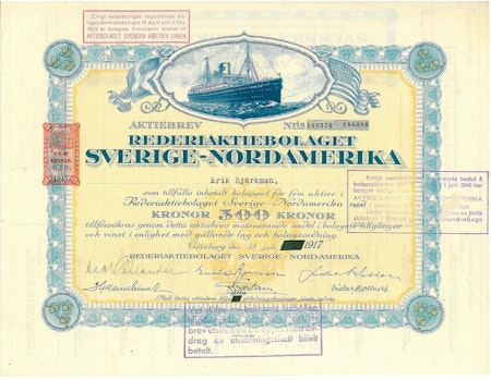 Rederi AB Sveriges- Nordamerika, 1917