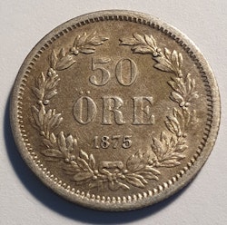 Oskar II 50 öre 1875