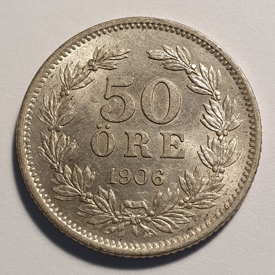 Oskar II 50 öre 1906