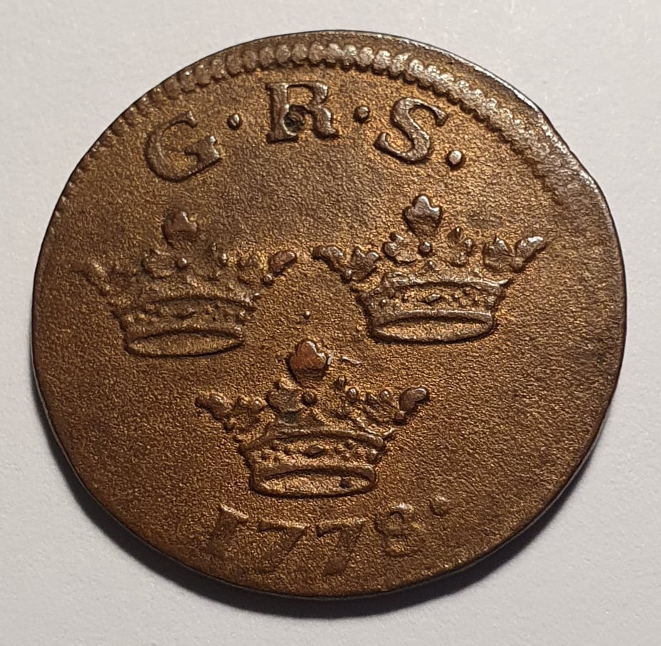 Gustav III, 1 Öre KM, 1778
