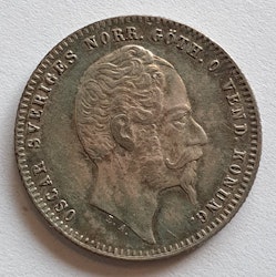 Oscar I, 50 Öre 1857