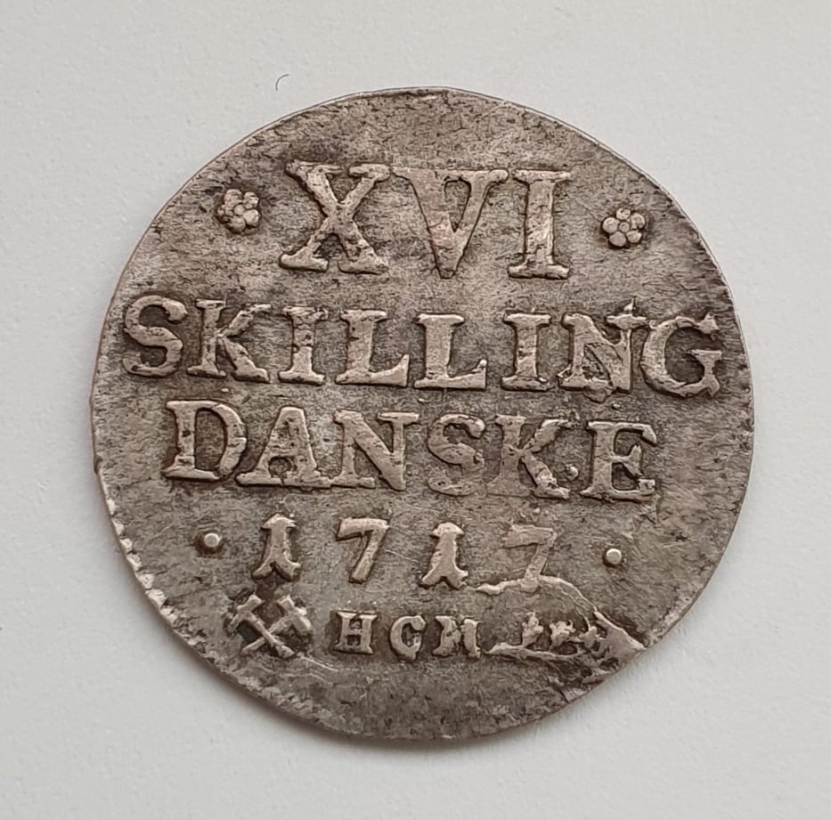 1717, Fredrik IV, 16 Skilling/ 1 mark
